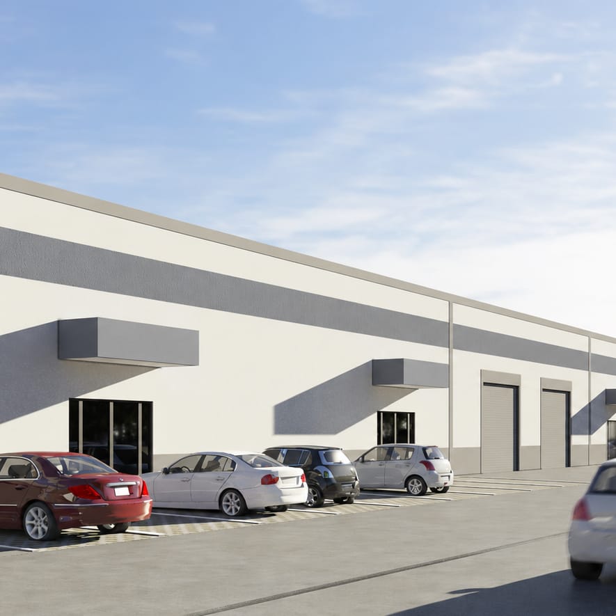 Naves industriales con estacionamiento en Antares Techno Park